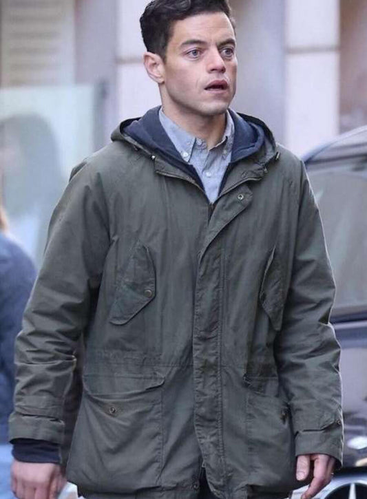 Rami Malek The Amateur 2025 Green Cotton Jacket