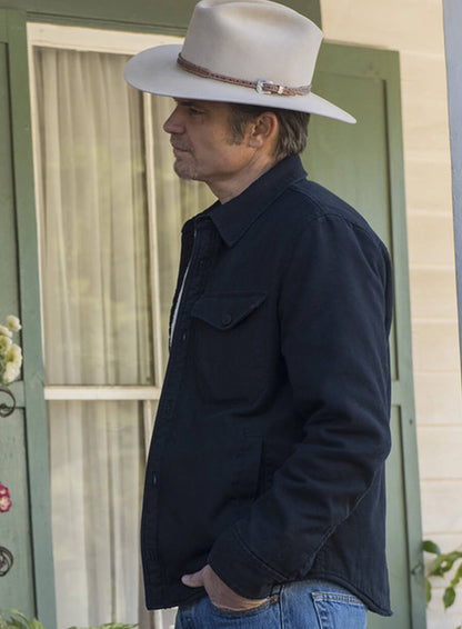 Raylan Givens Justified Black Cotton Jacket