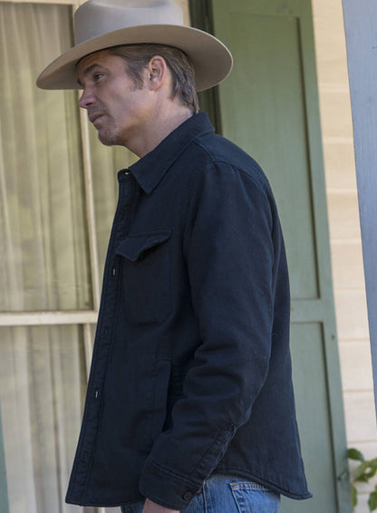 Raylan Givens Justified Black Cotton Jacket