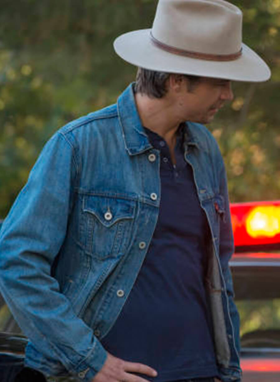 Raylan Givens Justified Blue Denim Jacket