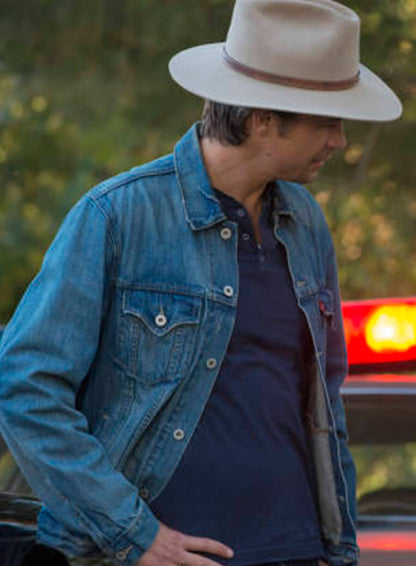 Raylan Givens Justified Blue Denim Jacket
