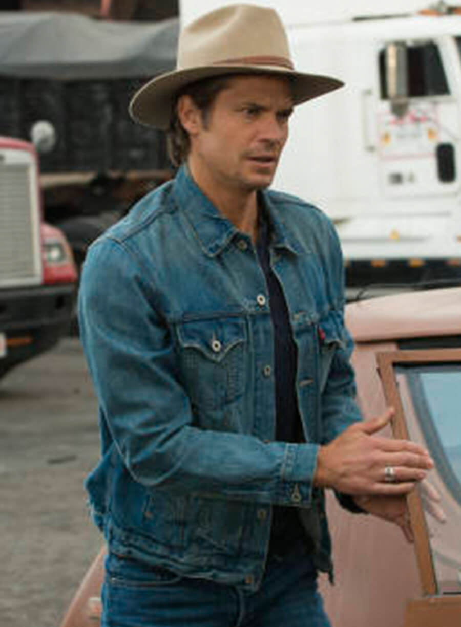 Raylan Givens Justified Blue Denim Jacket