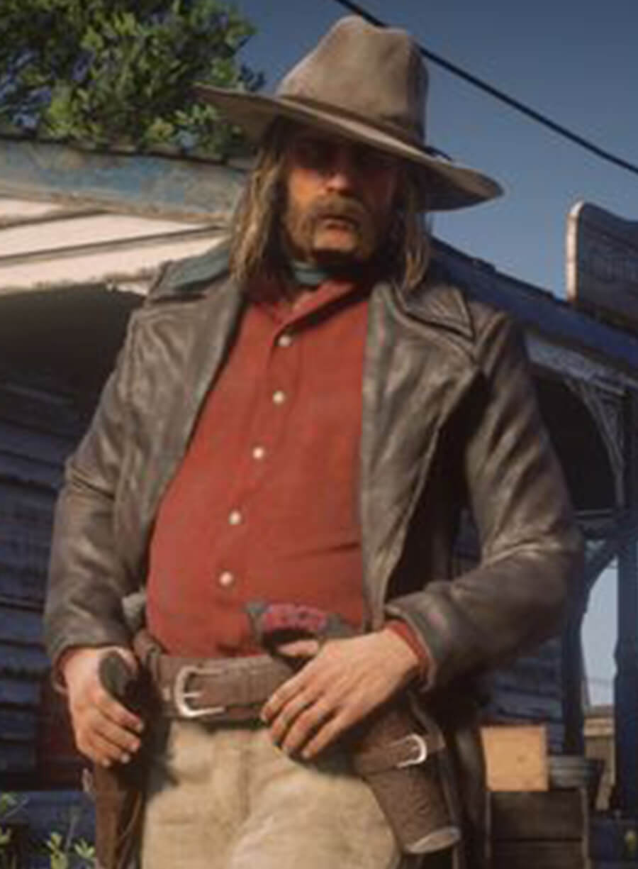 Red Dead Redemption Micah Bell Black Leather Coat