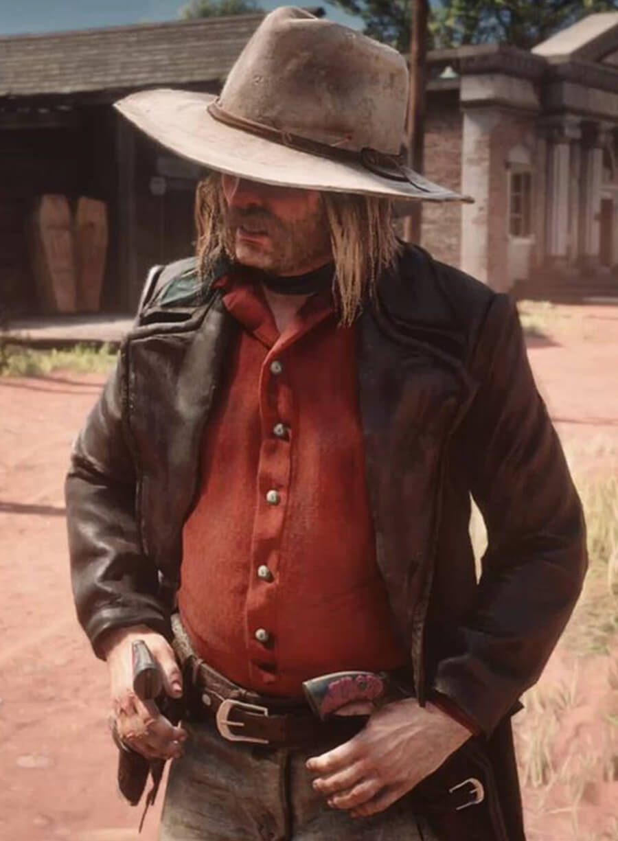 Red Dead Redemption Micah Bell Black Leather Coat
