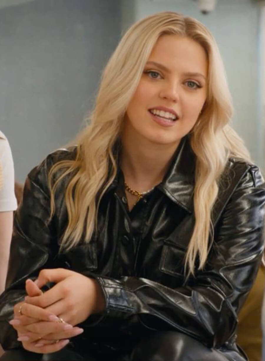 Regina George Mean Girls 2024 Black Cropped Leather Jacket