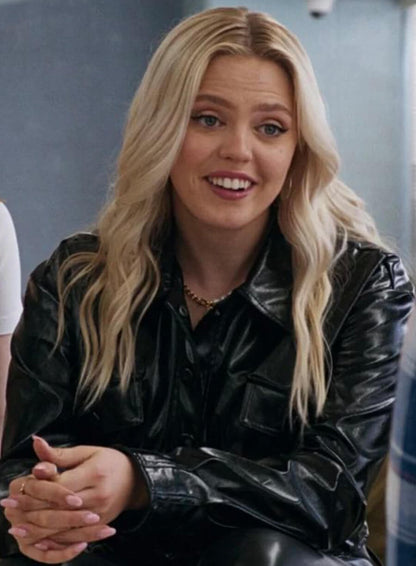 Regina George Mean Girls 2024 Black Cropped Leather Jacket