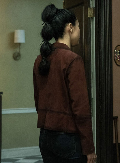 Renata The Walking Dead: Dead City S03 Brown Suede Jacket
