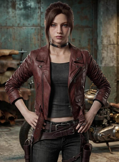 Resident Evil Code Veronica Claire Redfield Leather jacket