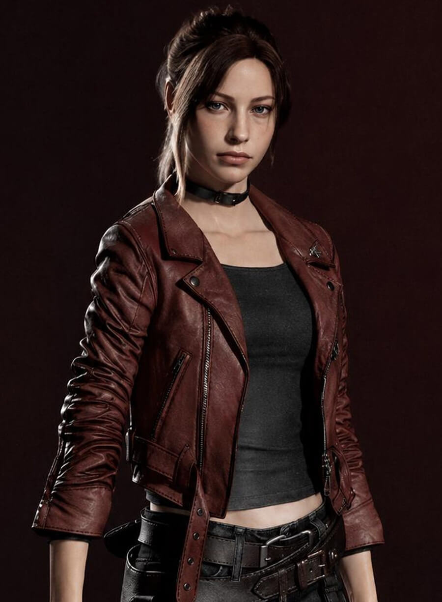 Resident Evil Code Veronica Claire Redfield Leather jacket