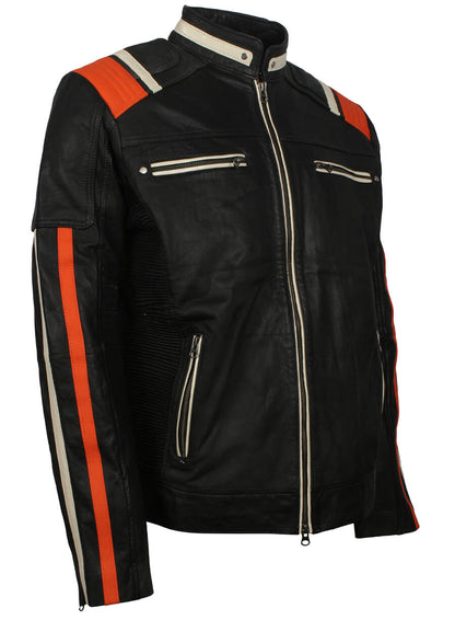 Retro Black Biker Leather Jacket