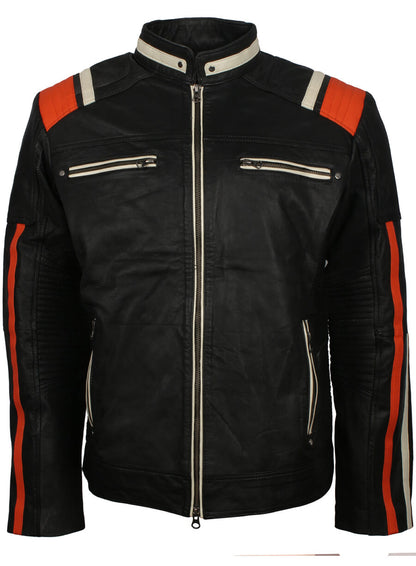 Retro Black Biker Leather Jacket