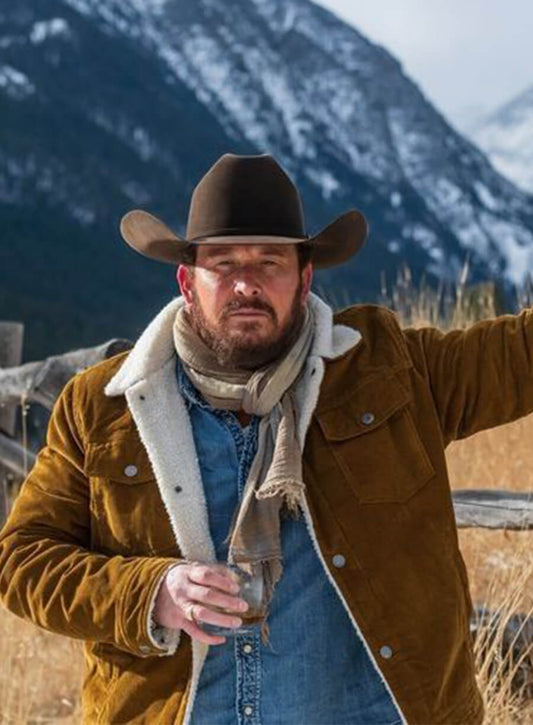 Rip Wheeler Yellowstone Brown Suede Jacket