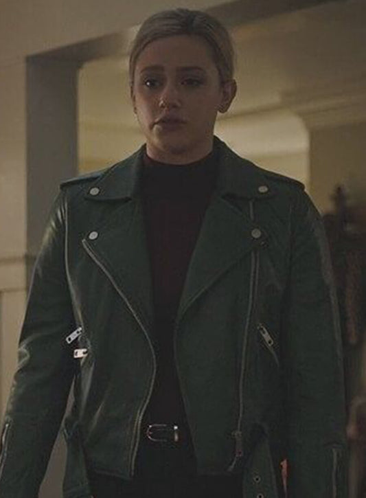 Riverdale Season 5 Betty Cooper Green Biker Leather Jacket