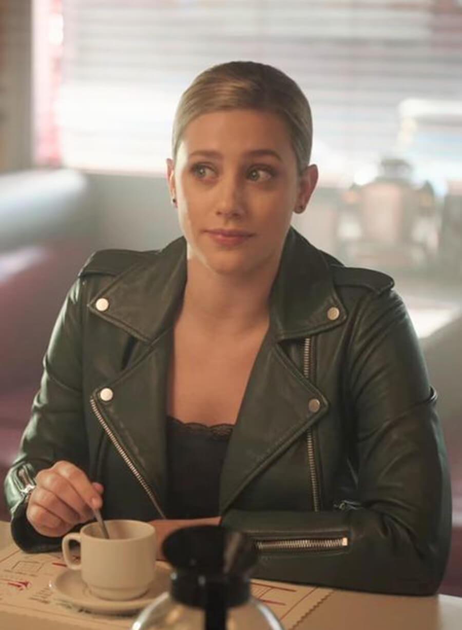 Riverdale Season 5 Betty Cooper Green Biker Leather Jacket