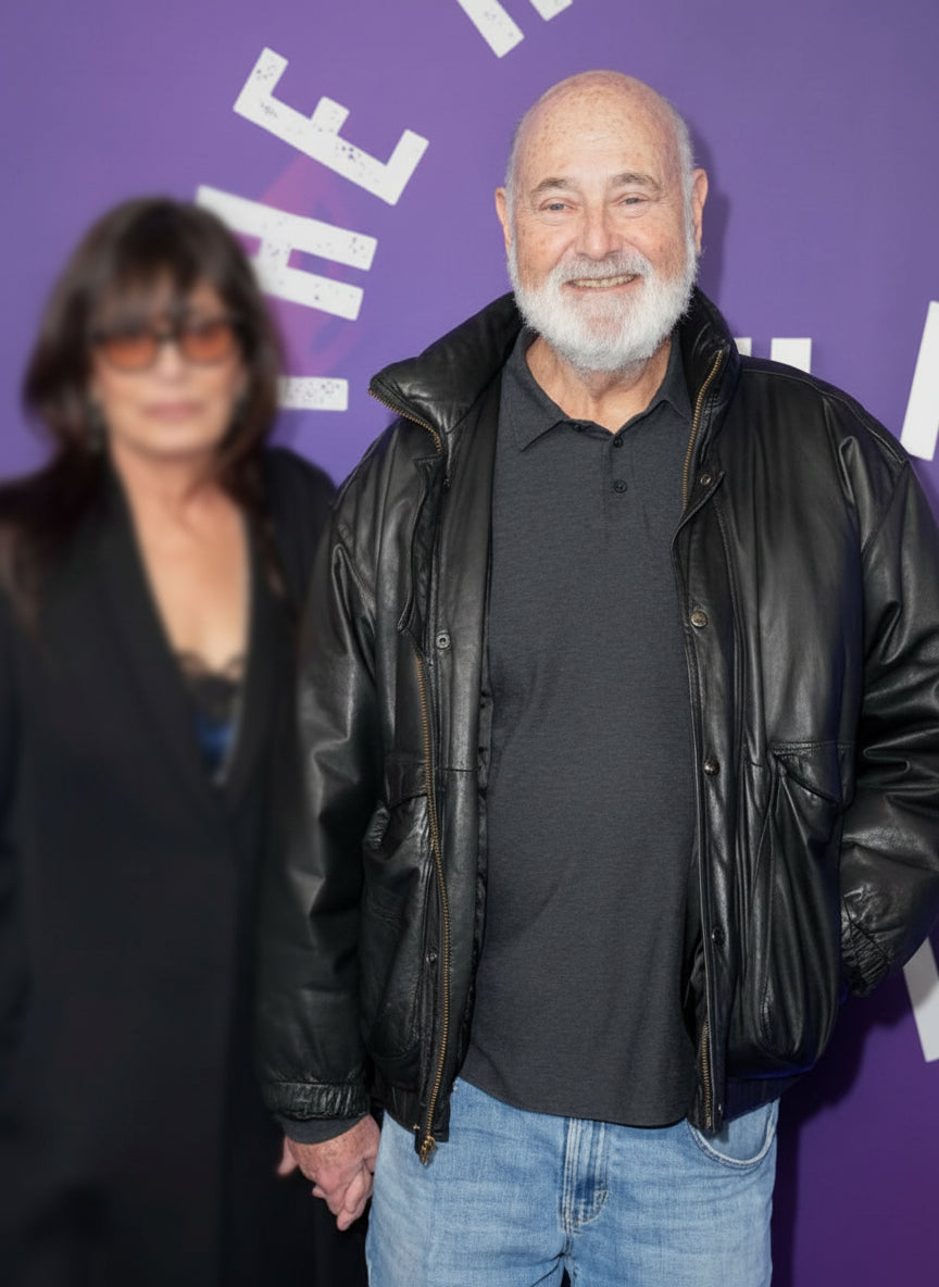 Rob Reiner Black Leather Jacket