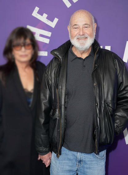 Rob Reiner Black Leather Jacket