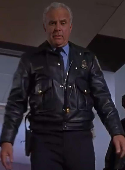 Robert Conrad Jingle All the Way Black Leather Jacket 