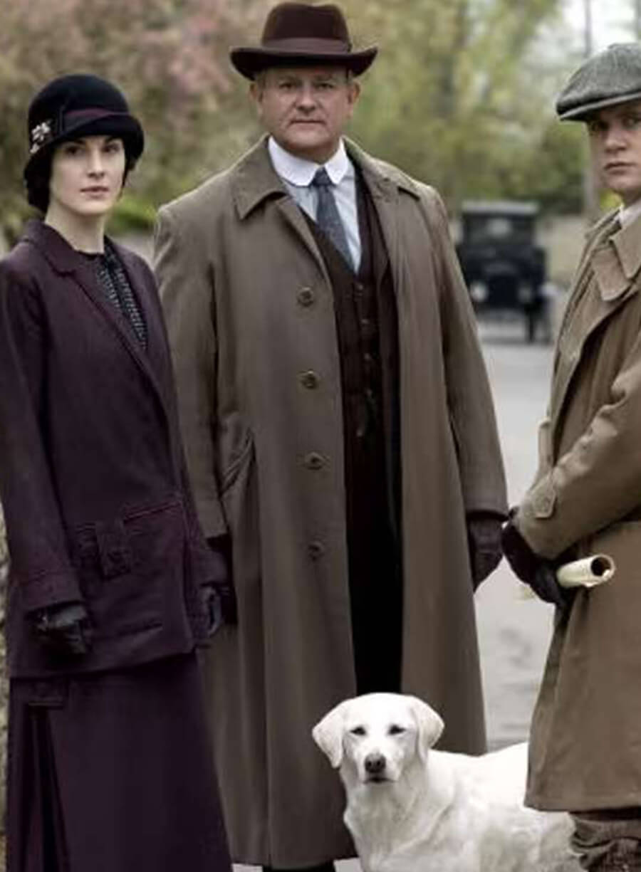 Robert Crawely Downton Abbey Brown Trench Coat