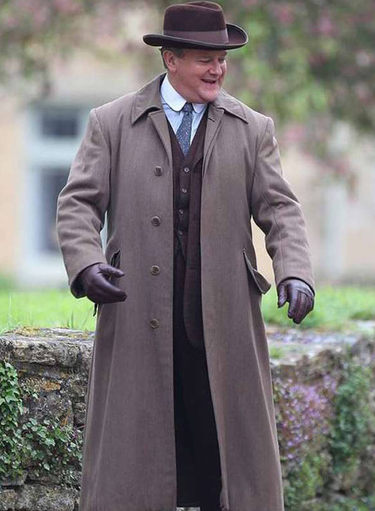 Robert Crawely Downton Abbey Brown Trench Coat