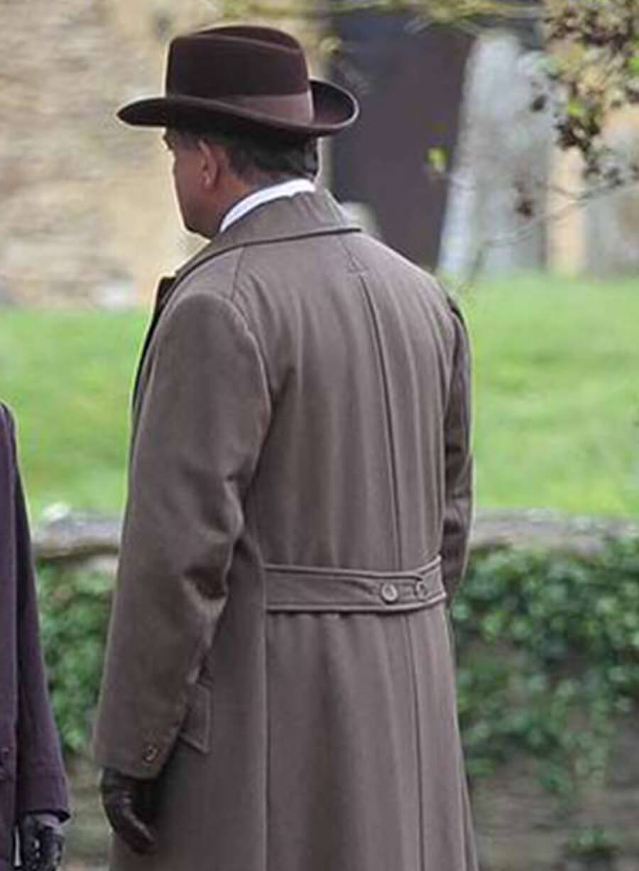Robert Crawely Downton Abbey Brown Trench Coat