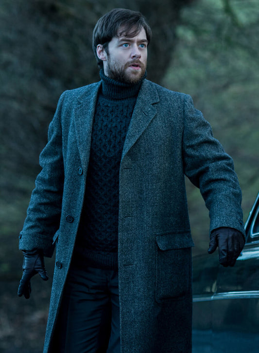 Roger Wakefield Outlander S02 Grey Wool Long Coat