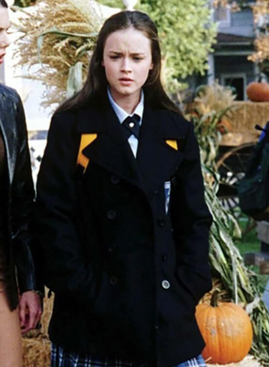Rory Gilmore Gilmore Girls S03 Black Wool Coat