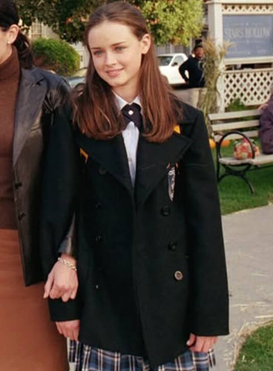 Rory Gilmore Gilmore Girls S03 Black Wool Coat
