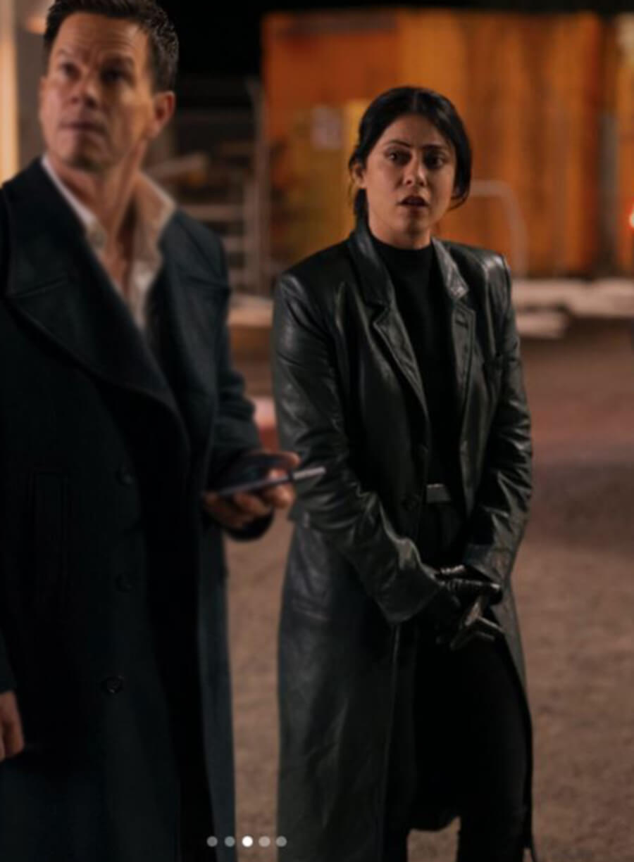 Rosa Salazar Play Dirty 2025 Black Leather Jacket