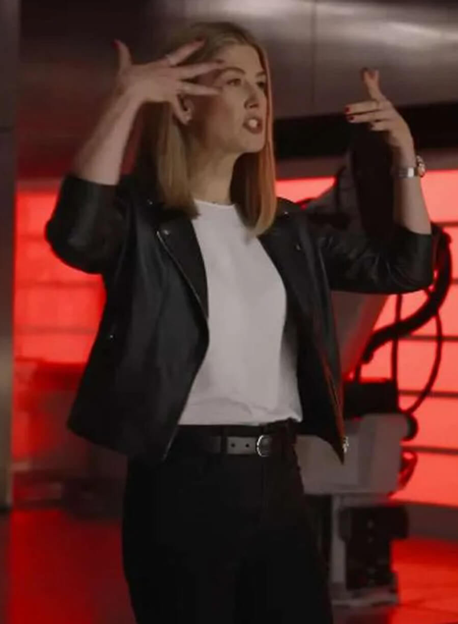 Rosamund Pike Now You See Me 3 Black Leather Jacket