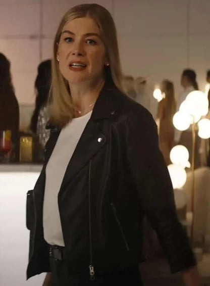 Rosamund Pike Now You See Me 3 Black Leather Jacket