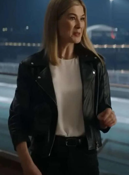 Rosamund Pike Now You See Me 3 Black Leather Jacket