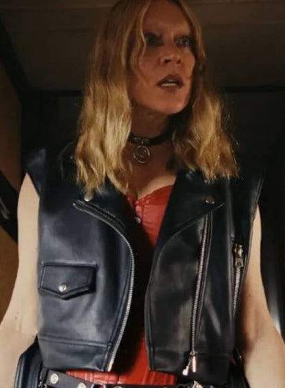 Ruby Ruin Poker Face Biker Leather Vest