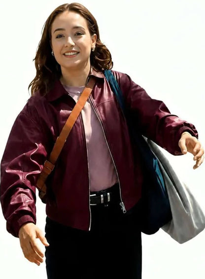 Ruby Stokes Below 2026 Bomber Leather Jacket