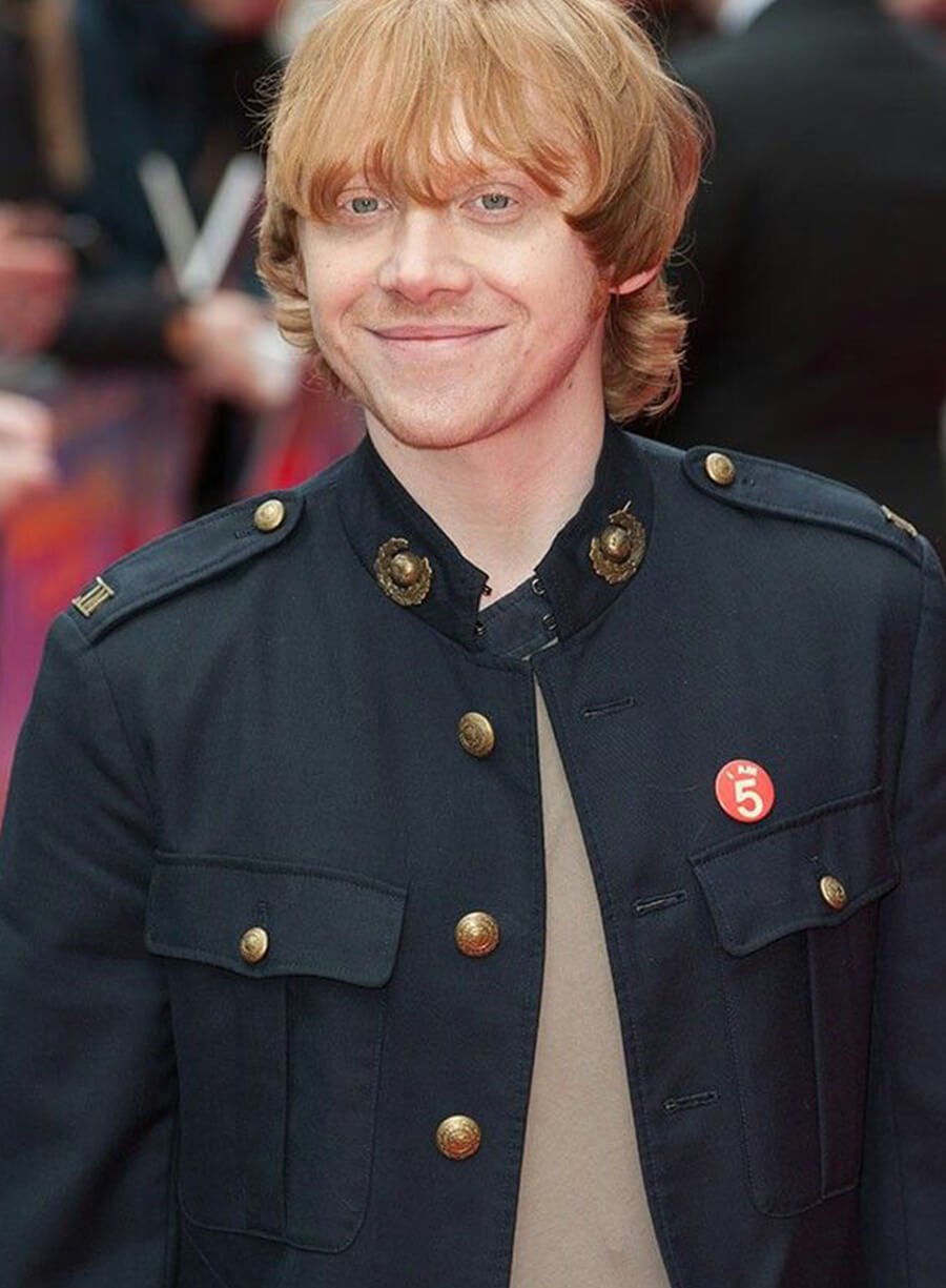 Rupert Grint Black Cotton Jacket