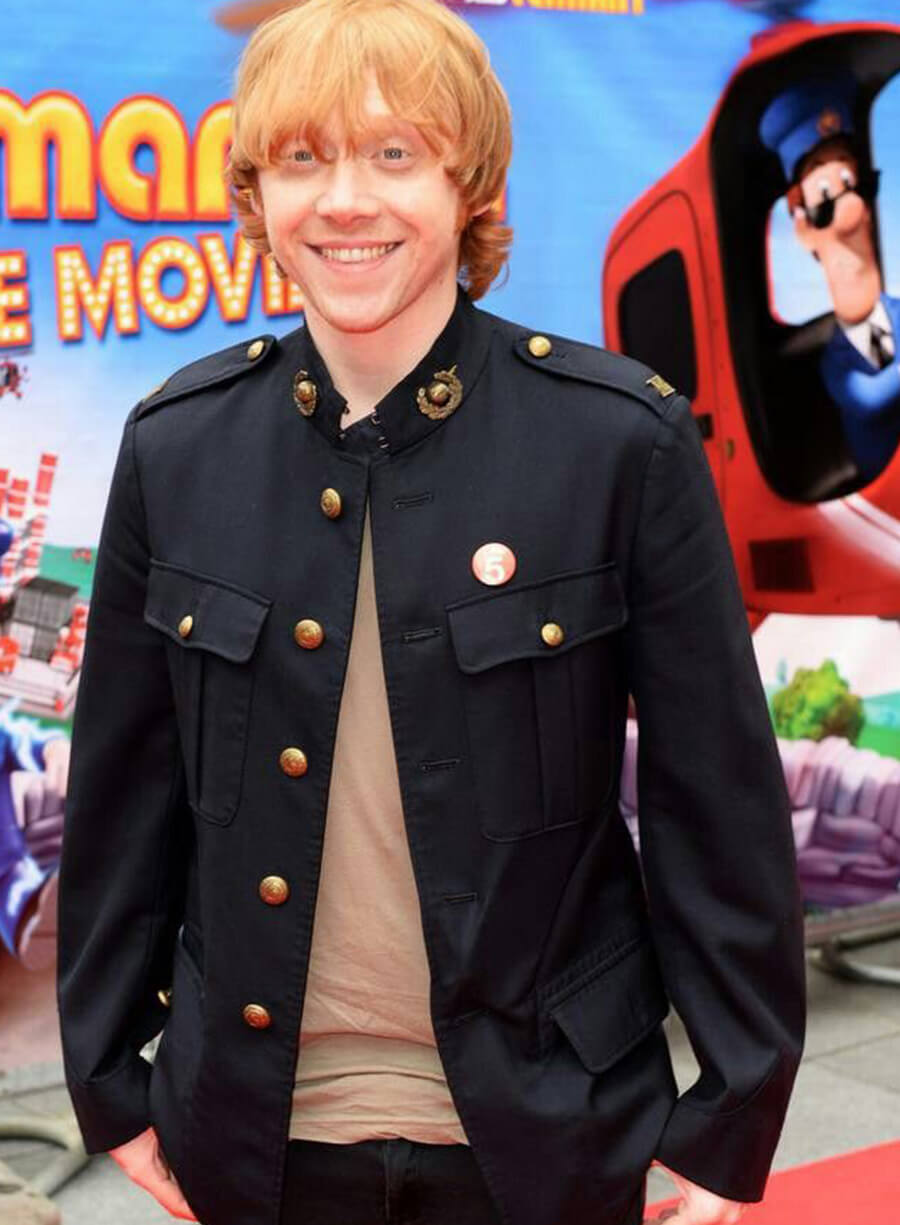 Rupert Grint Black Cotton Jacket