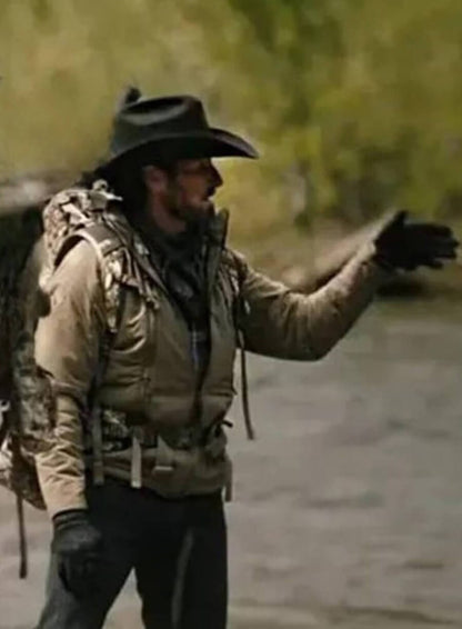 Ryan Bingham Yellowstone S5 Beige Cotton Jacket