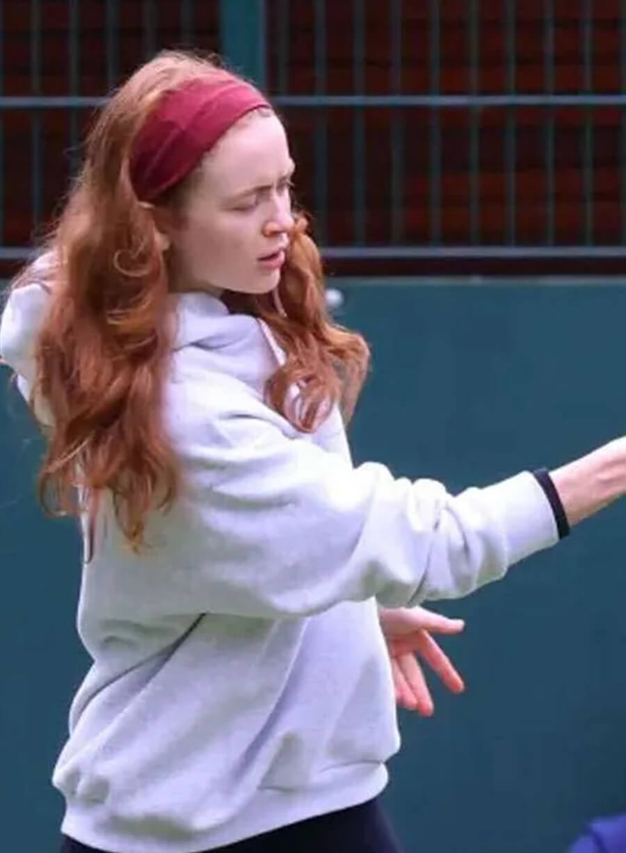 Sadie Sink London 2026 Grey Hoodie