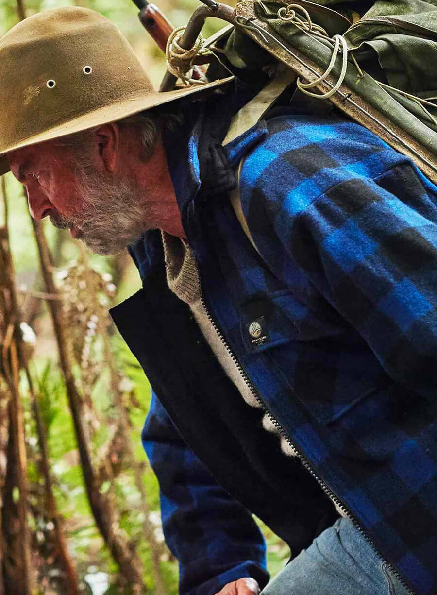 Sam Neill Hunt for the Wilderpeople Plaid Coat