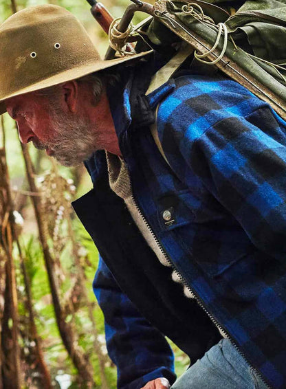 Sam Neill Hunt for the Wilderpeople Plaid Coat
