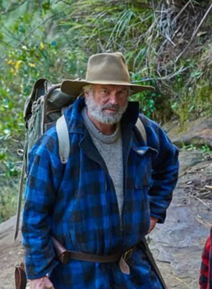 Sam Neill Hunt for the Wilderpeople Plaid Coat