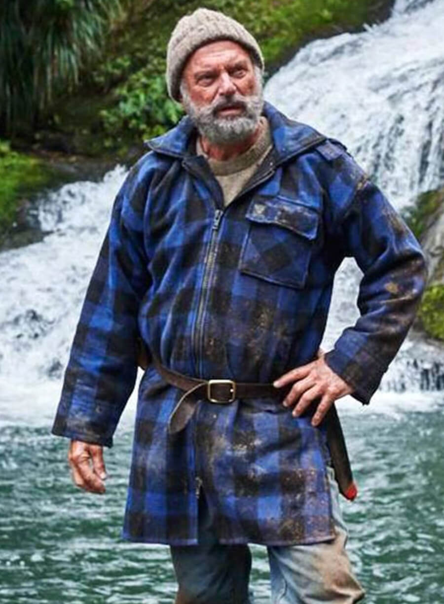 Sam Neill Hunt for the Wilderpeople Plaid Coat