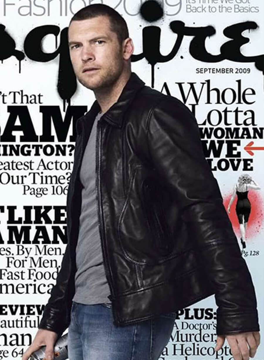 Sam Worthington Black Trucker Jacket