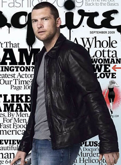 Sam Worthington Black Trucker Jacket