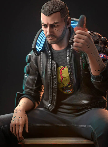 Samurai Cyberpunk 2077 Brown Bomber Jacket