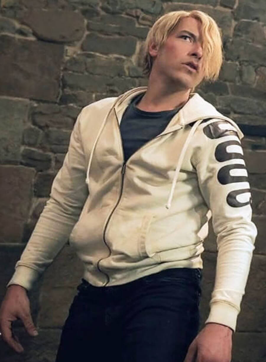 Sanji One Piece Season 02 White Fleece Hoodie