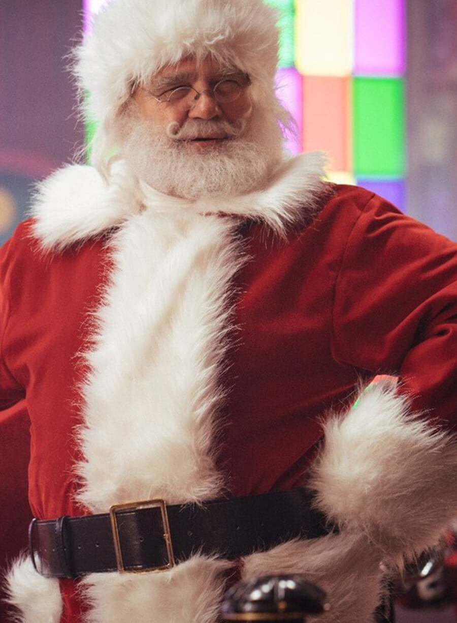 Santa Claus David and the Elves Red Christmas Coat