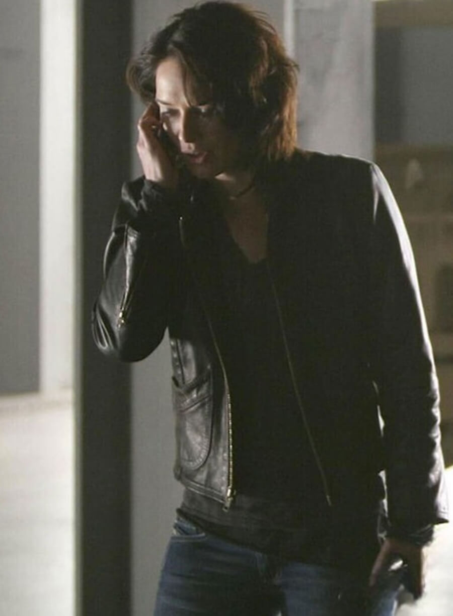 Sarah Conor Terminator Black Leather Jacket