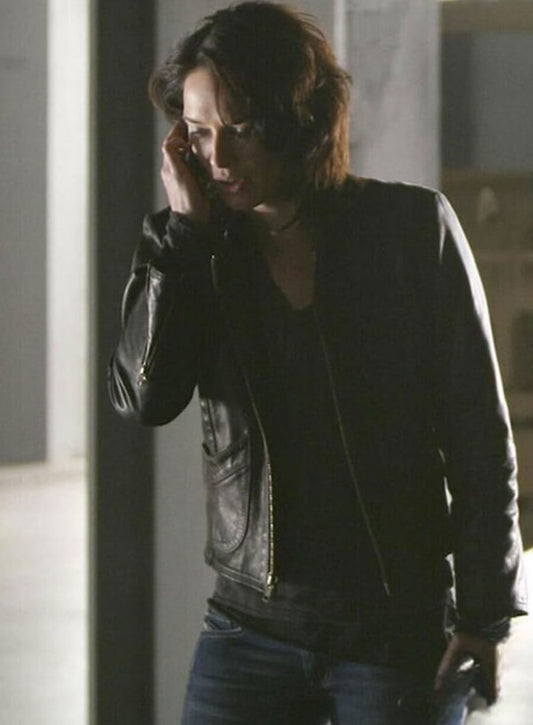 Sarah Conor Terminator Black Leather Jacket