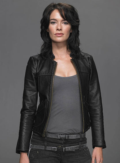 Sarah Conor Terminator Black Leather Jacket