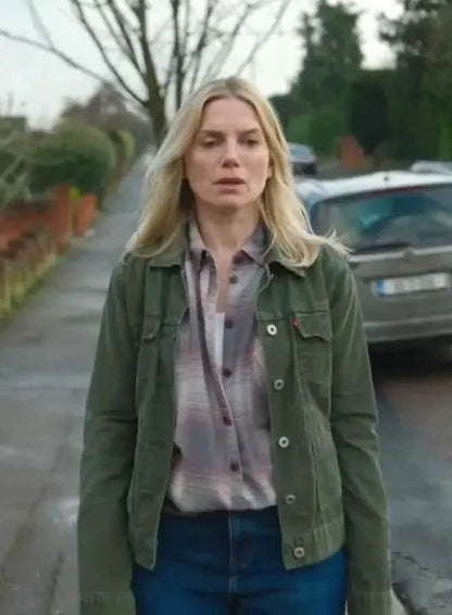 Sarah Greene Bad Sisters Green Cotton Jacket